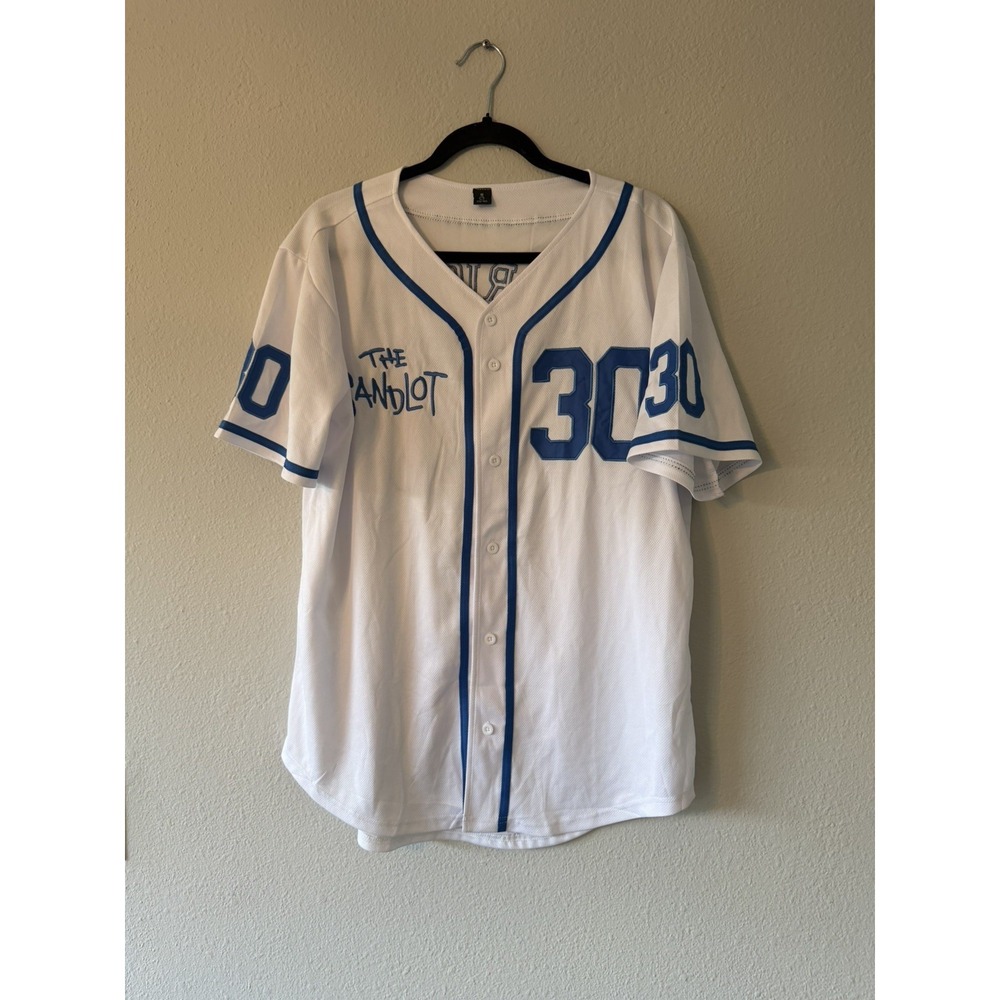 The Sandlot White And Blue Rodriguez Jersey Button Up Size Medium
